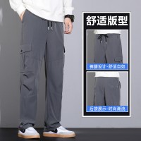 工装裤微锥潮牌2024春夏新款大码胖子弹力宽松休闲裤