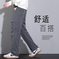工装裤微锥潮牌2024春夏新款大码胖子弹力宽松休闲裤