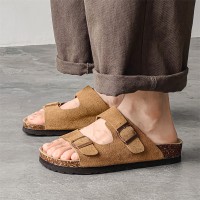 小众勃肯鞋男女厚底外穿一字软木凉拖鞋情侣沙滩鞋YD9500