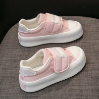 帆布鞋女2024春季新款学生韩版ins百搭厚底板鞋春秋休闲鞋子