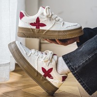 水洗做旧拉毛厚底运动休闲板鞋学生鞋百搭潮鞋XZ517