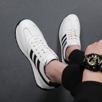 真皮运动休闲男鞋2024春季新款男士轻便阿甘鞋百搭小白鞋潮跑步鞋