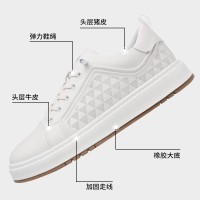 真皮小白鞋2024春季新款男士运动休闲鞋懒人鞋子百搭板鞋