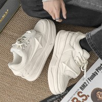 小众厚底面包鞋男魔术贴运动鞋情侣滑板鞋YD1696