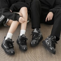 小众设计感面包鞋男厚底增高板鞋情侣百搭运动老爹潮鞋YD737