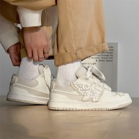 春夏小众火焰五角星厚底面包鞋男情侣透气运动板鞋YD7782