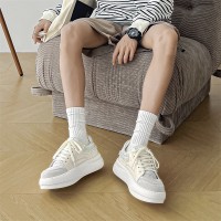 2024夏季新款厚底增高小白鞋男小众增高面包板鞋YD7523