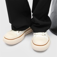 小众丑萌大头帆布鞋男2024春夏ins厚底百搭运动板鞋YD2613