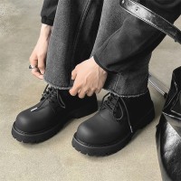 小众高级感厚底德比鞋男女高街复古增高情侣款大头皮鞋6032
