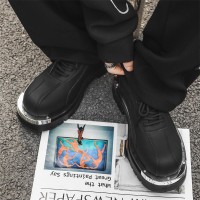 小众设计感哑光低帮增高皮鞋男2024新款厚底德比鞋9242