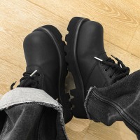 小众增高5CM厚底通勤德比鞋男高街帅气增高大头皮鞋5960
