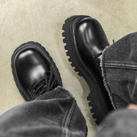 高级感大头皮鞋男小众厚底德比鞋增高通勤男鞋5921