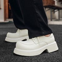 美式复古增高5cm德比鞋男女小众高街ins厚底马丁皮鞋93228
