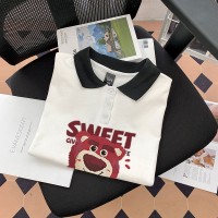纯棉T恤翻领短袖夏季中大童套头单排扣童装夏天