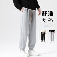 大码运动裤男2024春秋季胖子裤子加肥加大男裤宽松男士弹力休闲裤