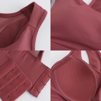 防震运动内衣女外穿高强度背心式一体式胸罩美背跑步瑜伽健身文胸