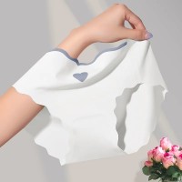 冰丝爱心内裤女薄款中腰大码透气纯棉裆无痕性感内裤少女