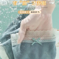 日系内裤女生可爱少女中腰纯棉抑菌裆舒适透气性感蕾丝女士三角裤