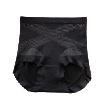 X黑绷带高腰收腹内裤女塑形透气无痕收小肚子抗菌提臀三角裤女士