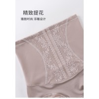 高腰提臀收腰收身提花边收腹裤产后纯棉底档塑身美体内衣女内裤女