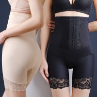 女士无痕高腰产后提臀瘦腿收腰蕾丝记忆软骨收腹护腰纯棉底挡内裤