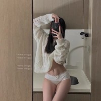 日系萝莉女生纯棉内裤低腰可爱蝴蝶结蕾丝边棉裆纯欲学生三角裤头