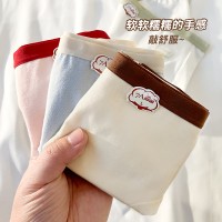 俞兆林少女ins小清新内裤无痕中腰纯棉档大码三角内裤三条装