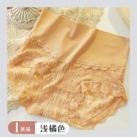 高腰蕾丝收腹提臀内裤透气舒适女士内裤时尚性感新款女式无痕内裤
