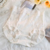 高腰内裤女蕾丝收腹提臀无痕透气亲肤性感网纱舒适新款女生三角裤
