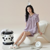 睡衣女夏季短袖短裤甜美可爱公主风可外穿纯棉薄款套装家居服夏天