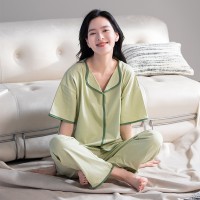睡衣女夏季纯棉短袖长裤半袖女士夏天套装春秋款软妹风家居服夏款