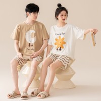 2024新款情侣睡衣夏季纯棉男款女士夏款夏天短袖卡通手家居服套装