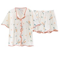 睡衣女夏季短袖短裤薄款韩版ins风甜美卡通家居服套装可外穿
