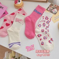 袜子女韩版春夏长筒棉中筒外穿网红百搭街头ins潮美式复古高筒袜