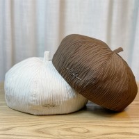 黑色贝雷帽女秋冬显脸小画家帽久纹理网红大头围蓓蕾帽子春秋款百