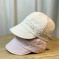 韩版字母标渔夫帽女夏季宽檐遮阳防晒鸭舌帽显脸小素颜休闲百搭潮