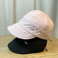 韩版字母标渔夫帽女夏季宽檐遮阳防晒鸭舌帽显脸小素颜休闲百搭潮