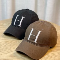 帽子女H字母标日系软顶显脸小棒球帽男休闲运动防晒韩版鸭舌帽ins