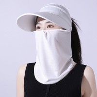 防晒帽子全脸遮阳帽女护颈一体口罩防沙尘带面罩神器脖子学车颈部