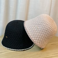 新款棉麻渔夫帽女韩版夏季款光板时尚英伦水桶帽帽出游短檐遮阳帽
