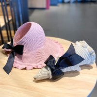 波浪边空顶帽女夏季户外防晒遮阳帽出游沙滩太阳帽卷卷大沿草帽子