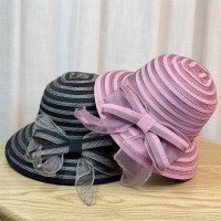夏季新款女欧根纱盆帽户外防紫外线太阳帽遮阳凉帽大沿防晒渔夫帽