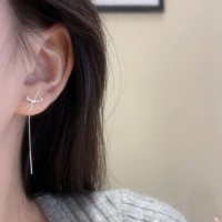 精致热卖微笑耳线高级感满钻锆石流苏耳环女气质长款超仙轻奢耳饰