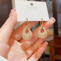 日韩精致高级感风满锆水滴一款两戴耳扣女小众设计感时尚耳环