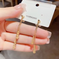 东大门新款一款两戴花朵长款流苏耳坠s925银针精致时尚轻奢耳饰