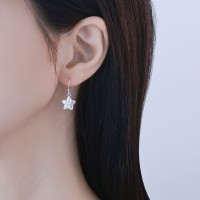 恒异展纯银999樱花足银耳环女高级感2024年新款时尚花朵耳钉