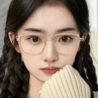 防蓝光眼镜女网红时尚潮款年轻老花眼镜高清大框高清款老光眼镜