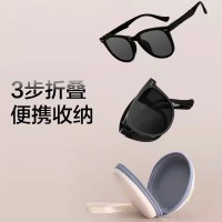 新款折叠网红墨镜女茶色防紫外线防晒太阳镜眼镜男