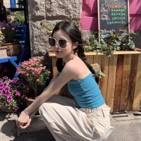 gm墨镜女士高级感夏季防晒2024新款偏光太阳眼镜防紫外线白框大脸