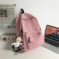 双肩包男款简约大容量旅行背包女休闲日系初中生高中大学生书包男